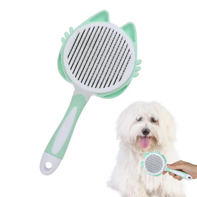 

Self Cleaning Grooming Brush Dog And Cat Brush Cute Pet Grooming Tool To Remove Loose Undercoat For Long Or Short Haired Cats