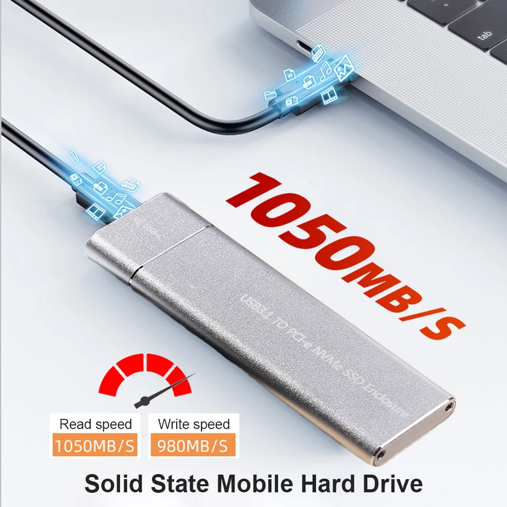 Чехол для M2 SSD NVMe 10 Гбит/с с M.2 на USB Type C 3 1 адаптер 2230 2242 2260 2280 NVME PCIE чехол SSD-диска |