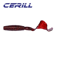 cerill 5 pcs 110mm 11g long volume tail soft fishing lure plastic artificial silicone bait shiner jigging wobblers bass swimbait