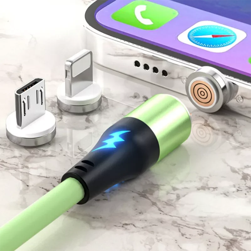 

NB 1M Charging Liquid Silicone Magnet Charger Cord Usb Micro USB Type C Mobile Charge