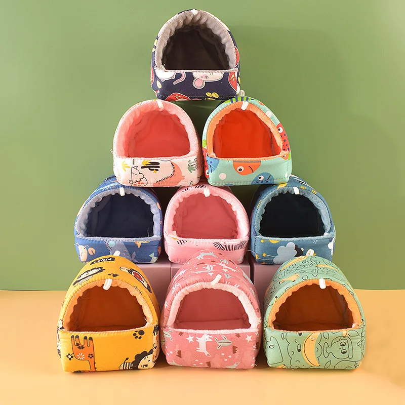 hamster house guinea pig nest small animal sleeping bed winter warm cotton mat soft accessories for rodentguinea pigrat free global shipping