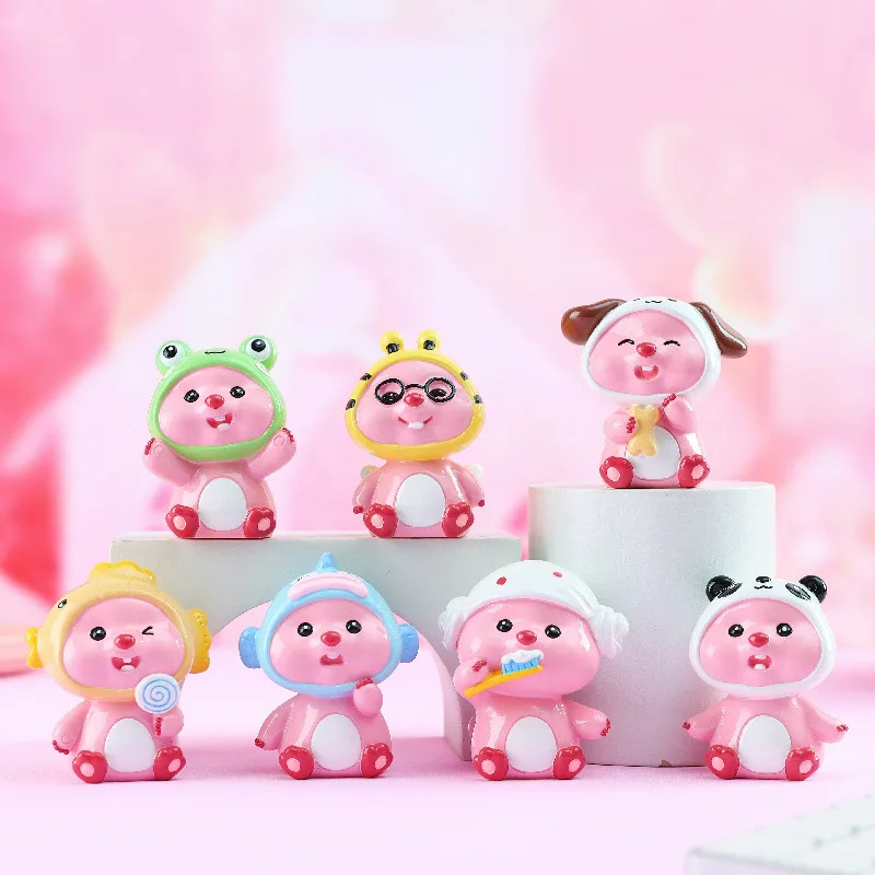 

Cute and Creative Little Pink Beaver Daily COS Model Random Shape Cartoon Figures Garage Kits Toys Birthday Gift