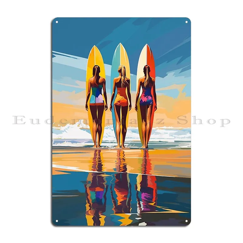 Металлический знак для серфинга Настенная роспись персонализированный декор