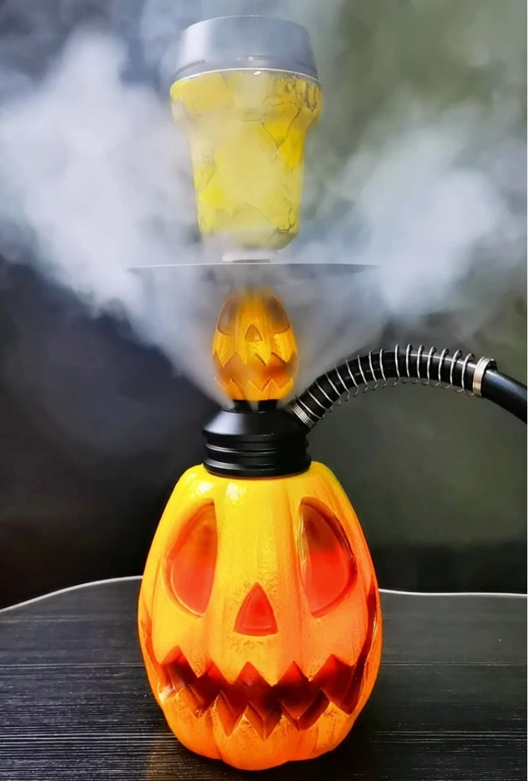 

Pumpkin Modeling Arabian Hookah Set, Water Pipe for Smoking Grass, Chicha Accessories, Resin Process, Color Light, Shisha