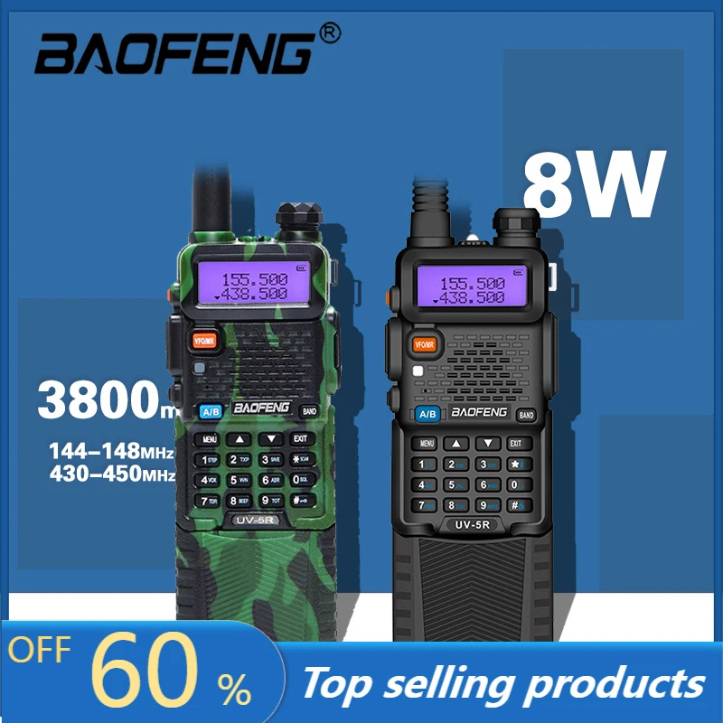 

Real 8W Baofeng UV5R Walkie Talkie 10Km Two-Way Radio hunting Radio uv 5r Baofeng Ham Radio UV5R Fm Transceiver Amateur Radio