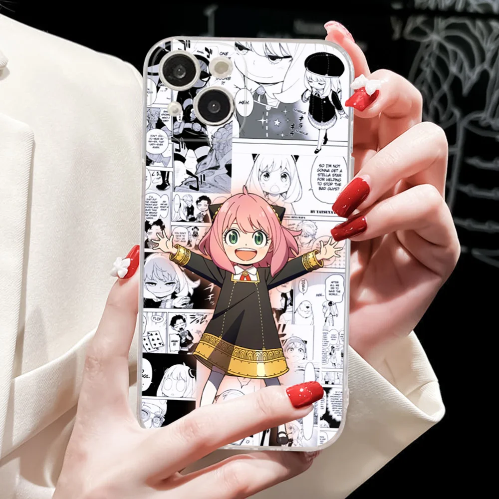 SPY FAMILY Anya Cute Phone Case For IPhone 16 15 8 7 6 6S Plus X SE XR XS 14 11 12 13 Mini Pro Max Mobile