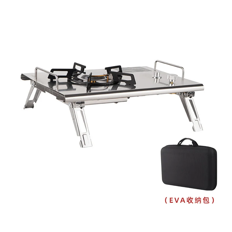 

IGT Outdoor Cassette Stove Card Folding Picnic Table Top Propane Cookout Stainless Steel Grill