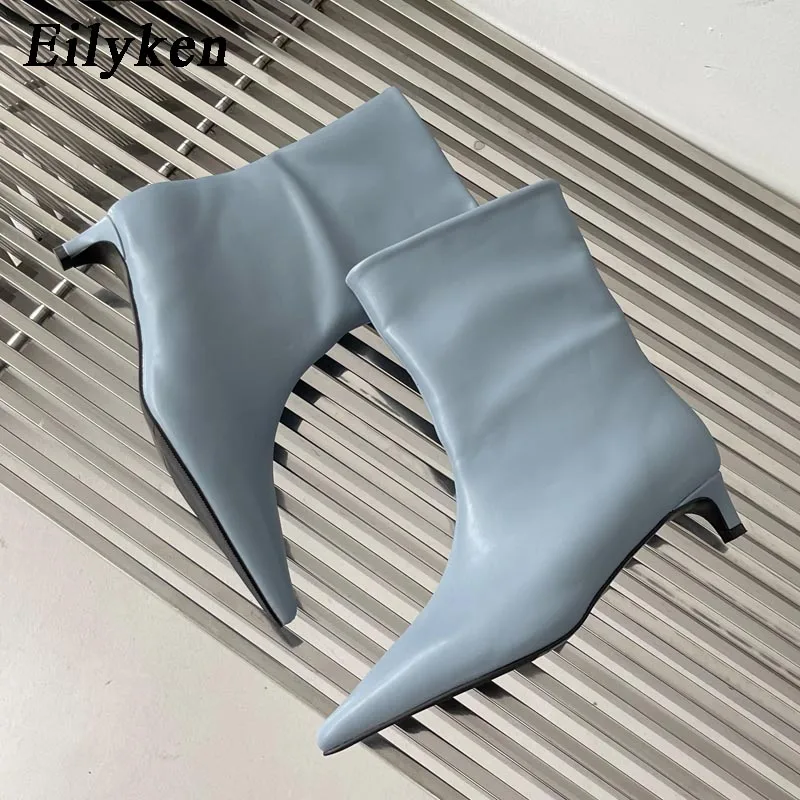 

Eilyken/Новинка; Модные женские ботильоны; Сезон весна-осень; Искусственная кожа; Низкий каблук; Офисная Женская обувь; Короткие ботинки; Прямая...