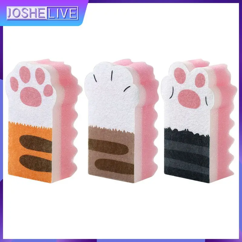 

Block Cat Claw Sponge Decontamination Household Dishwashing Sponge Thickening Pot Cleaning Brush 2023 Kitchen Brush