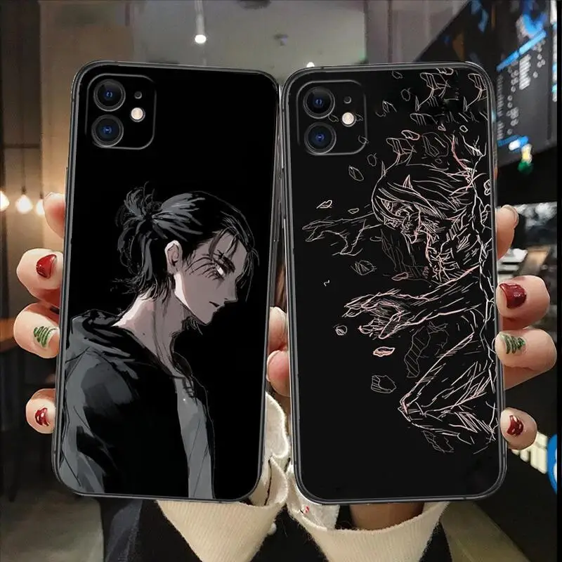 

Attack on Titan Eren TPU Fashion Phone Case for IPhone 13 12 11 14 Pro Max Mini SE XR X XS Max 8Plus 7plus 6 6S New Phone Cover