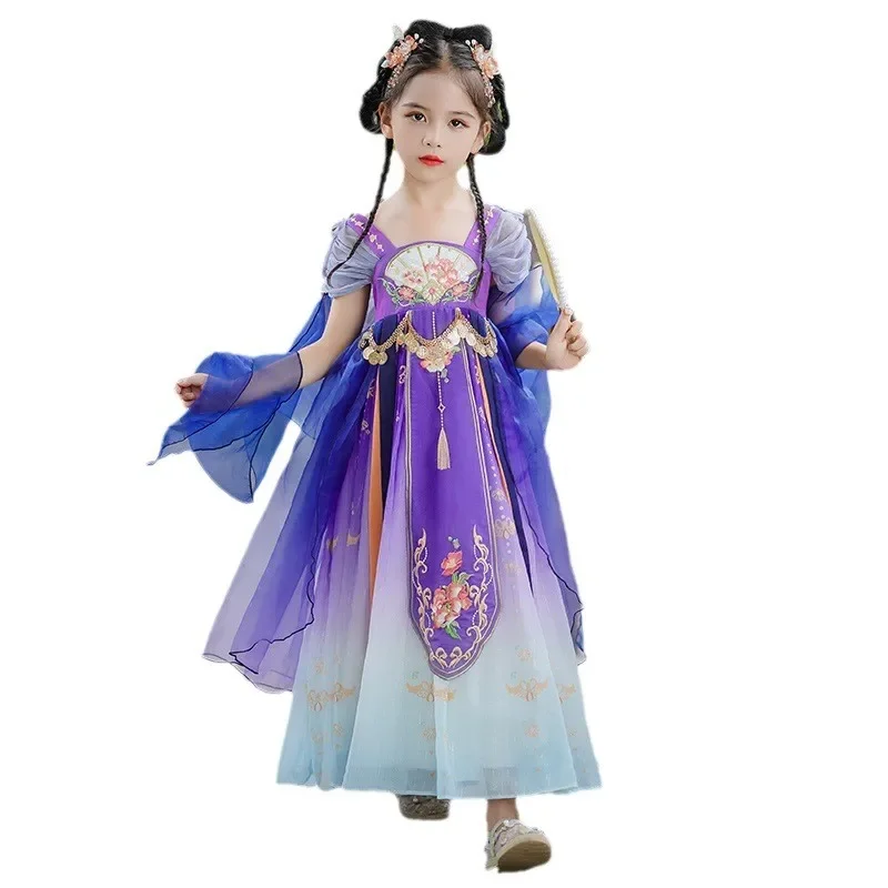 Традиционное китайское платье ханьфу для девочек Сказочный наряд Детский костюм