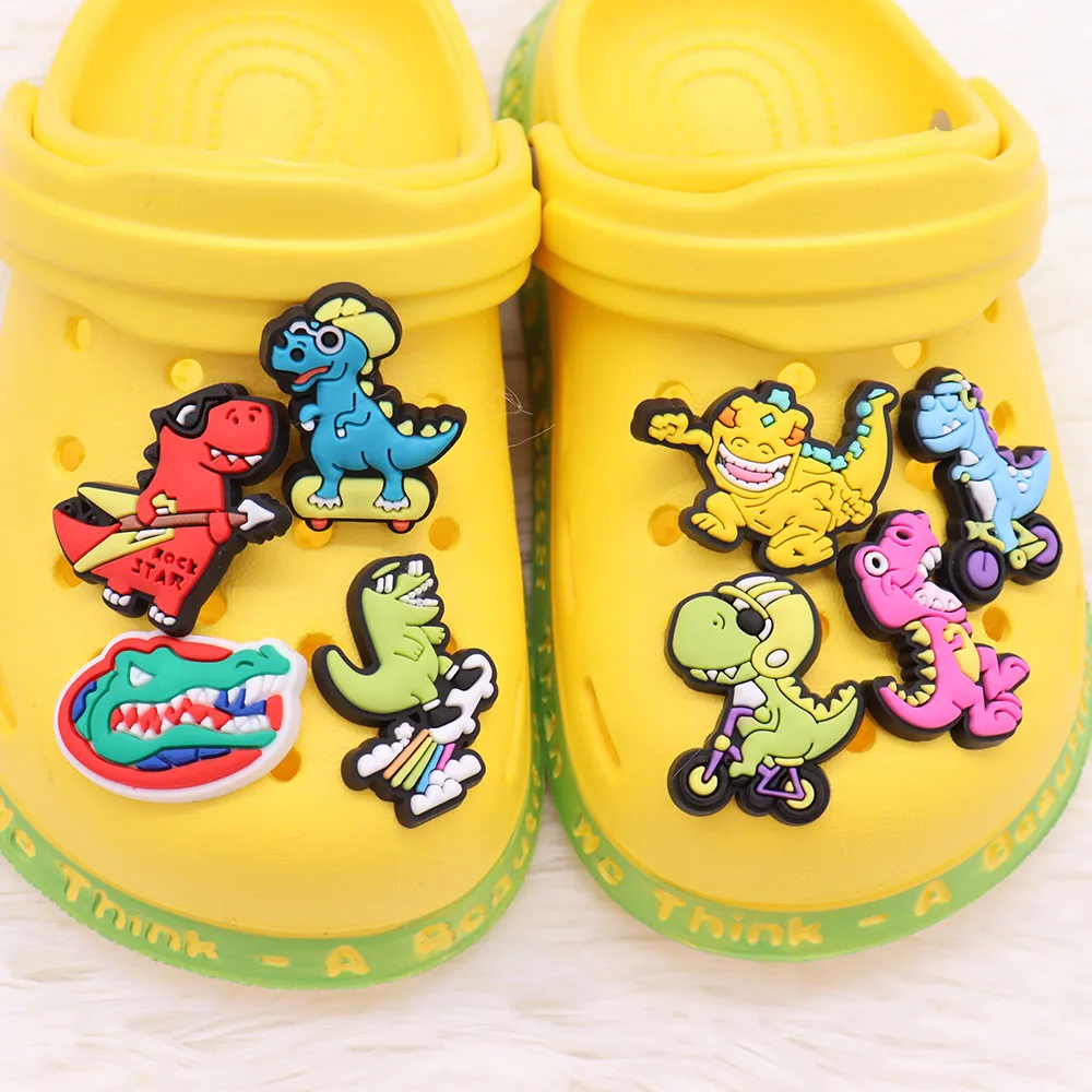 1 шт. забавные мультяшные Музыкальные Динозавры, подвески из ПВХ для обуви, аксессуары для обуви, браслетов, лент, Croc JIBZ, Пряжка для обуви, подарки Ormaments 1 шт. забавные мультяшные Музыкальные Динозавры, подвески из ПВХ для обуви, аксессуары для обуви, браслетов, лент, Croc JIBZ, Пряжка для обуви, подарки Ormaments