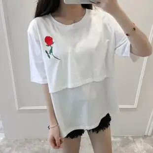 

Зеленая Футболка для беременных 2022 забавная Женская футболка для девочек Новая одежда большого размера для мам