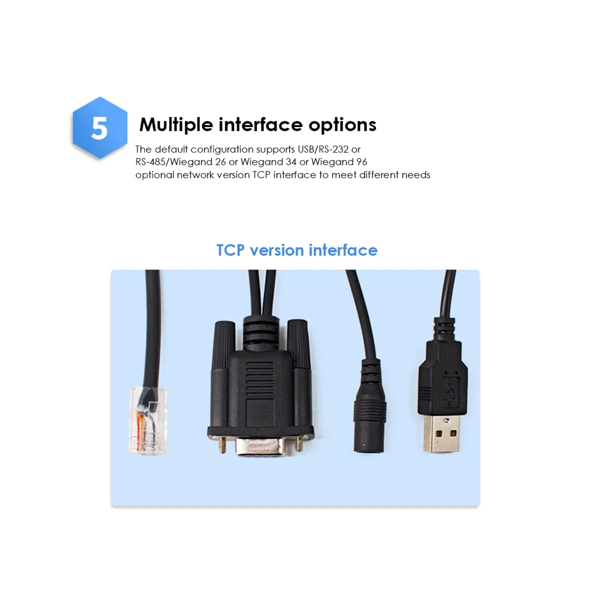 

8M Long Range Built-in Antenna UHF RFID Card Reader Integrated Reader RS232 RS485 TCP/IP Wiegand26/34 TRIG