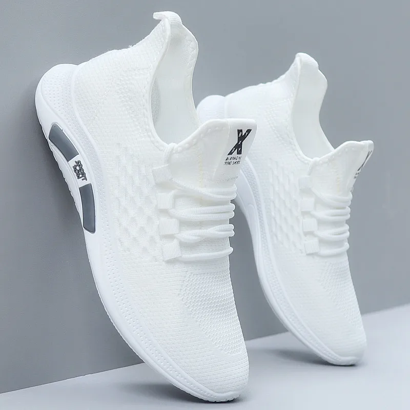 

Men Fashion Sneakers Mesh Breathable Man White Running Tennis Shoes Comfortable Outdoor Sports Men Casual Shoes Tenis Masculino