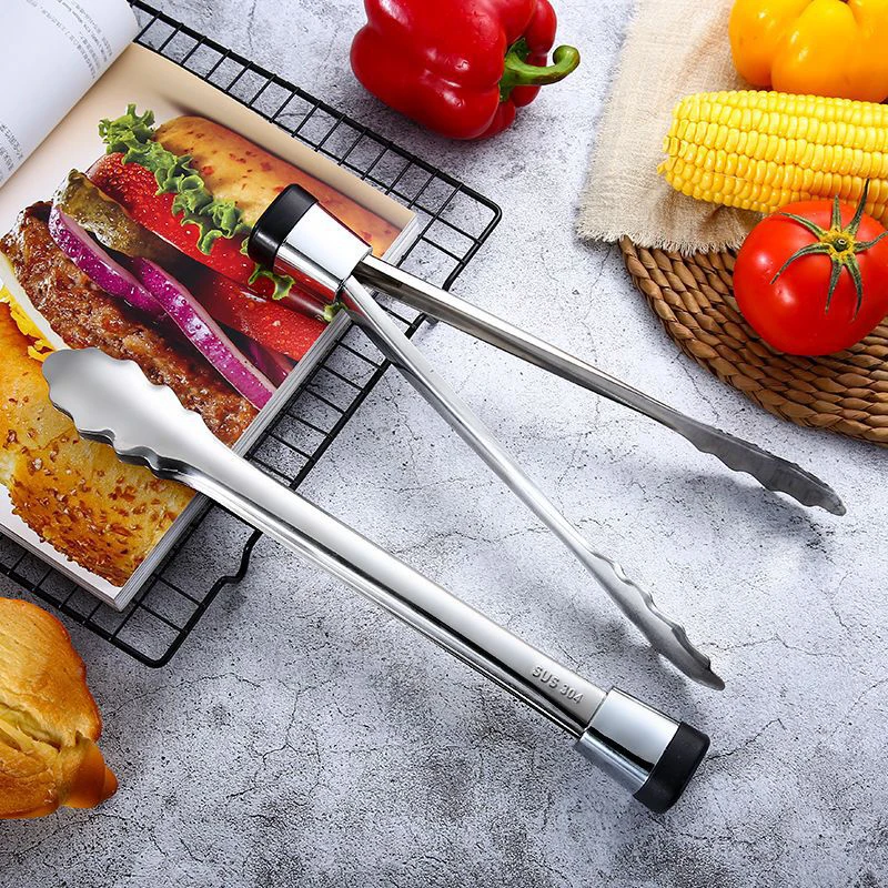 

Cooking Tongs 304 Stainless Steel Serving Tongs For Barbecue Grilling Cooking Salad Serving Frying Cocina Accesorio