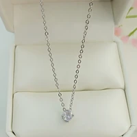 fashion high quality cz crystal pendant necklace for women classic romantic bridal wedding jewelry gifts simple shiny necklaces