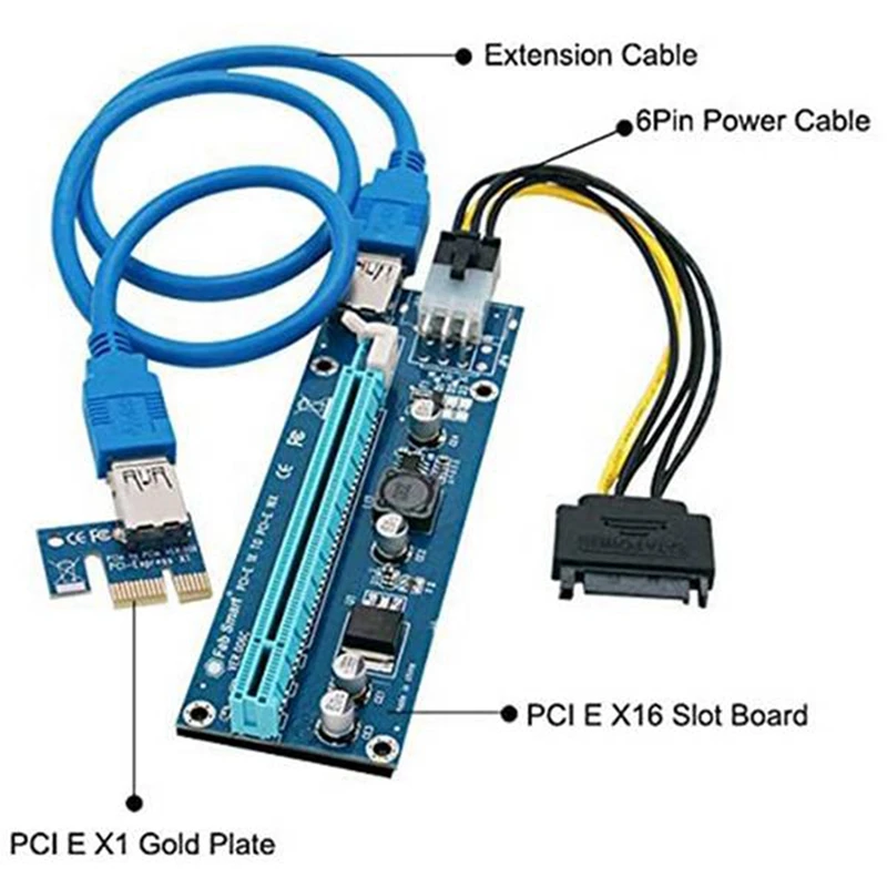 Карта расширения PCI-E экспресс 1X до 16X 15 шт. | Компьютеры и офис