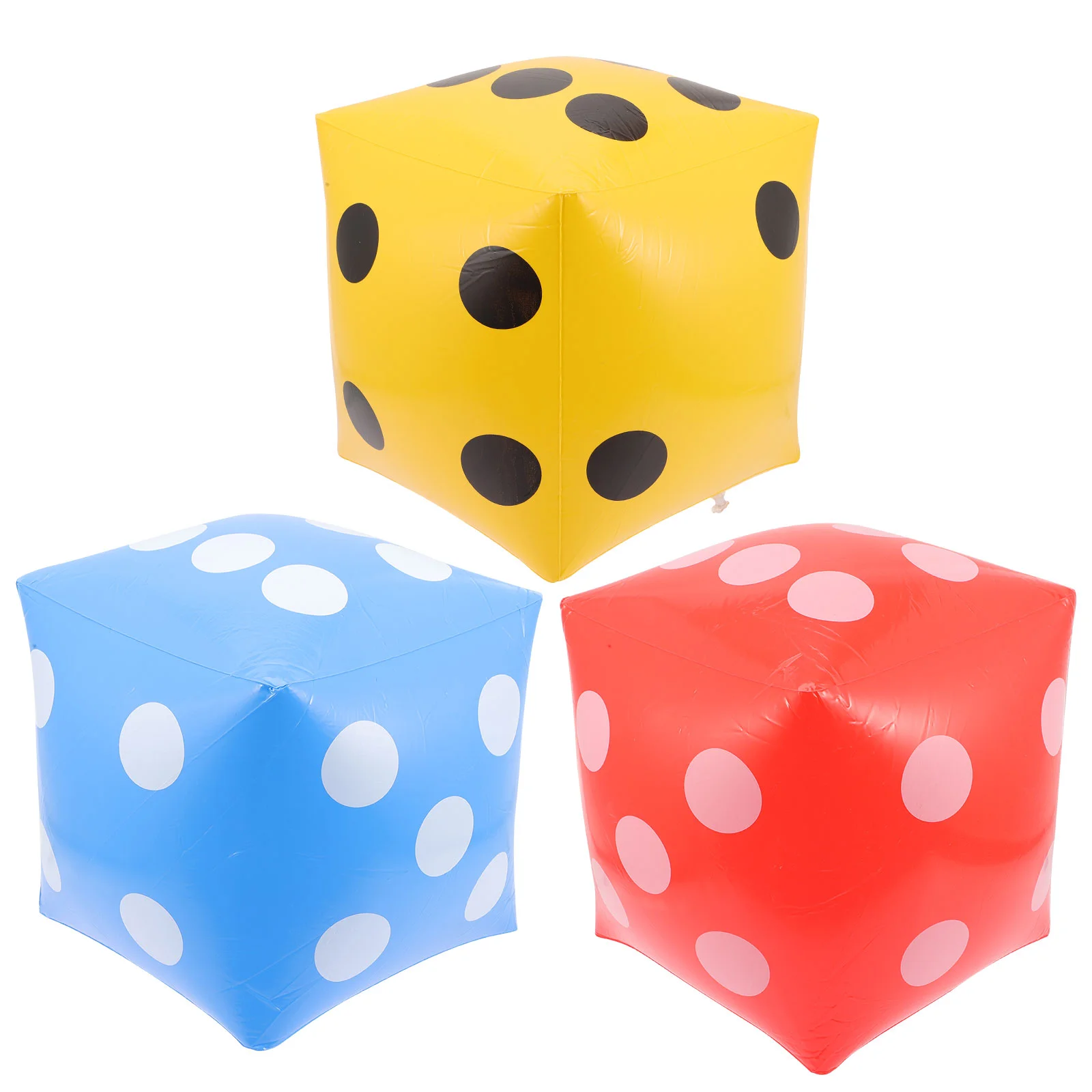 

3 Pcs Swimming Pool Toys Inflatable Dice Toy Outdoor Decor Dice Cubes Number Floor Decor Tacking Game Large Inflatable Big Dice