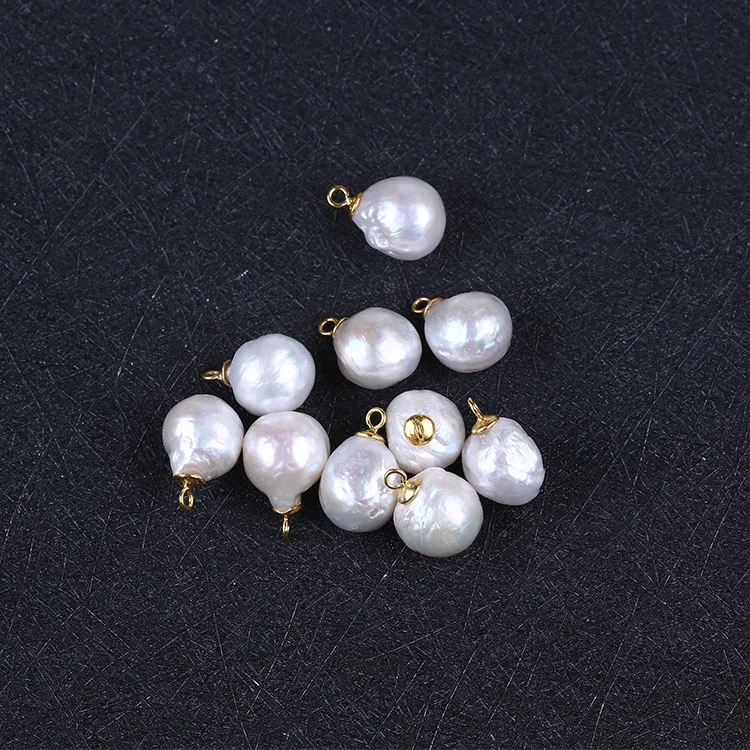 

Anti Tarnish E-coating Bail 18k Gold Plated 925 Sterling Silver 10-11mm Pearl Drop Pendant pearl necklace