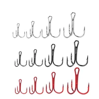 20pcs fish hook boxed 2468 three anchor hook red nickel black nickel white nickel high carbon steel three hook fishing gear