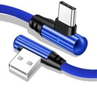 Кабель USB Type-C, 90 градусов, 3 А, кабель для быстрой зарядки для Samsung, Xiaomi Redmi K40, быстрое зарядное устройство, длинный короткий шнур, 0,25 м1 м2 м