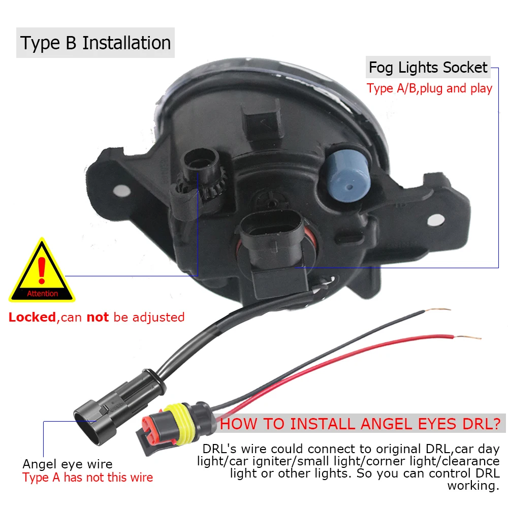 Фото Светодиодные противотуманные фары EEMRKE + кольцо ангельских глаз DRL Halo для Nissan Altima Teana L33 L34 2013-2022, автомобильные дневные ходовые огни в сборе №5