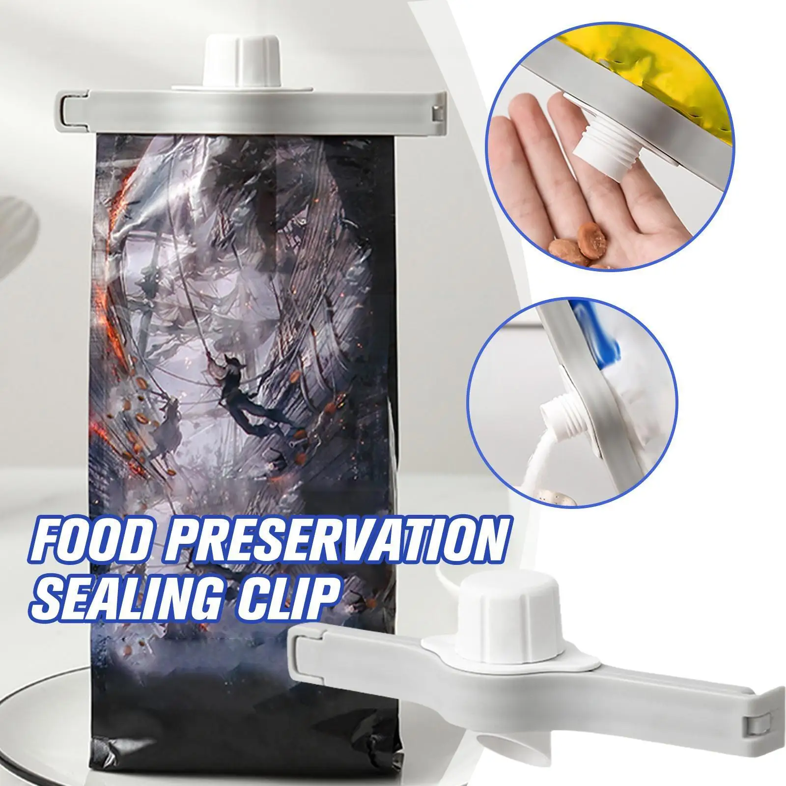 

1pc Milk Powder Snacks Bag Sealing Clips Reuseable Sealing Clips Food Clip Preservation Sealing Plastic Bag Food A5i9
