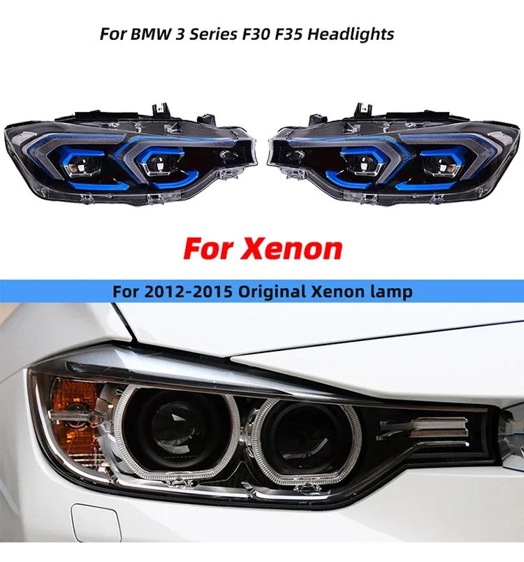 Фото Светодиодные фары YU GUANG для BMW 3 серии F30 LCI F35, установка Plug and Play, 2012-2019, обновление фар F30, светодиодные передние фары №3