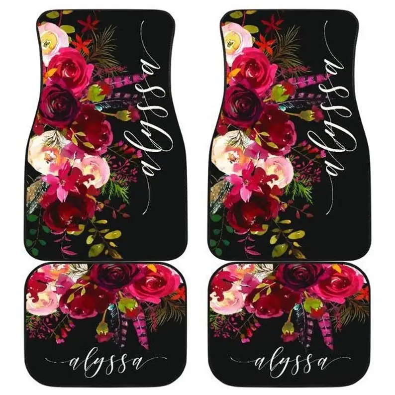 Christmas Gift for Teen Girl Personalized Auto Accessories Teen Girl Gift Christmas Gift for Girl Floral Monogrammed Car