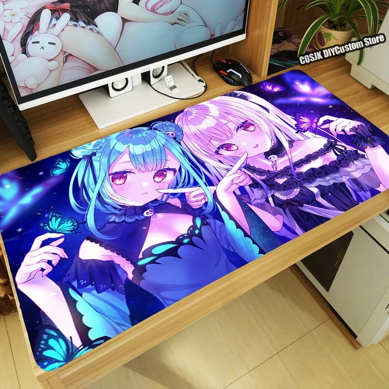 

Anime Hololive Houshou Marine Uruha Rushia Mouse Pad Large Thickening Keyboard Desk Mat Computer Mousepad Gaming Accessories