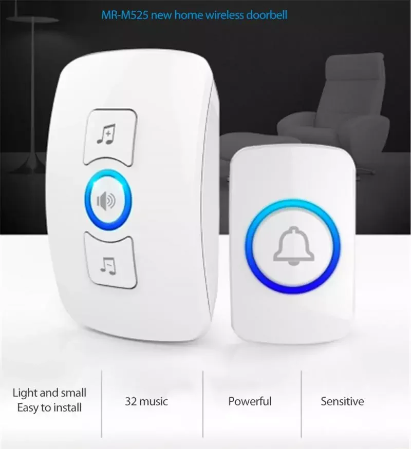 new home wireless doorbell waterproof self powered button smart door bell sets home welcome friend outdoor house chimes receiver free global shipping