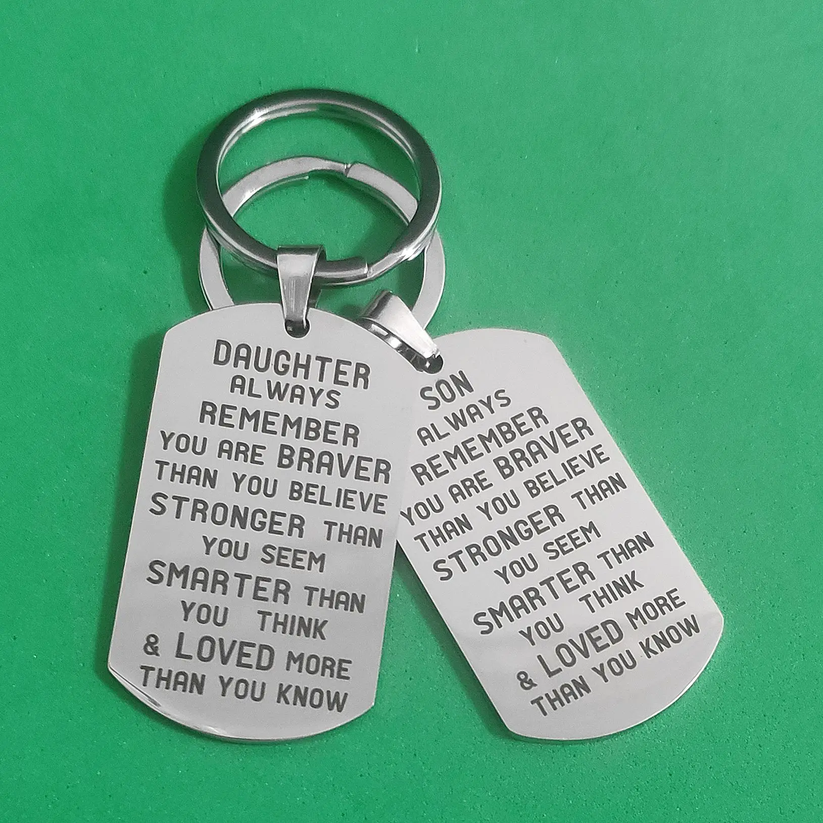 

Military Tags Lanyard for Keys Creative Keyring Stainless Steel Birthday SON DAUGHTER Kid Gifts Graduation Keychain Car Holder