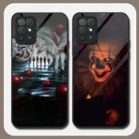 phone case tempered glass for huawei p40proplus p30 p40 p50 p20 p9 psmartp z pro plus 2019 2021 cover horror it movie the clown