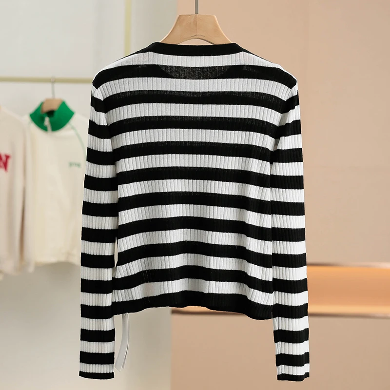 Xking [Hang * Qin] Удобная тонкая секция с шерстяной полосой вязки ~ Зимняя одежда 2024