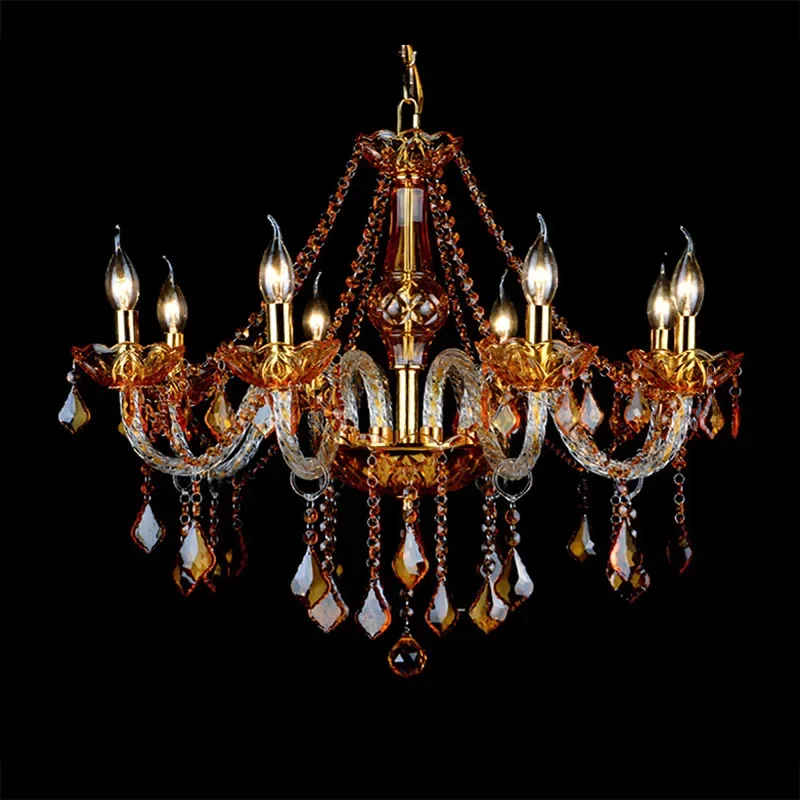 SAMAN European Crystal Pendent Lamp Luxury Living Room Restaurant Bedroom Villa Cafe Clothing Store Beauty salon Chandelier