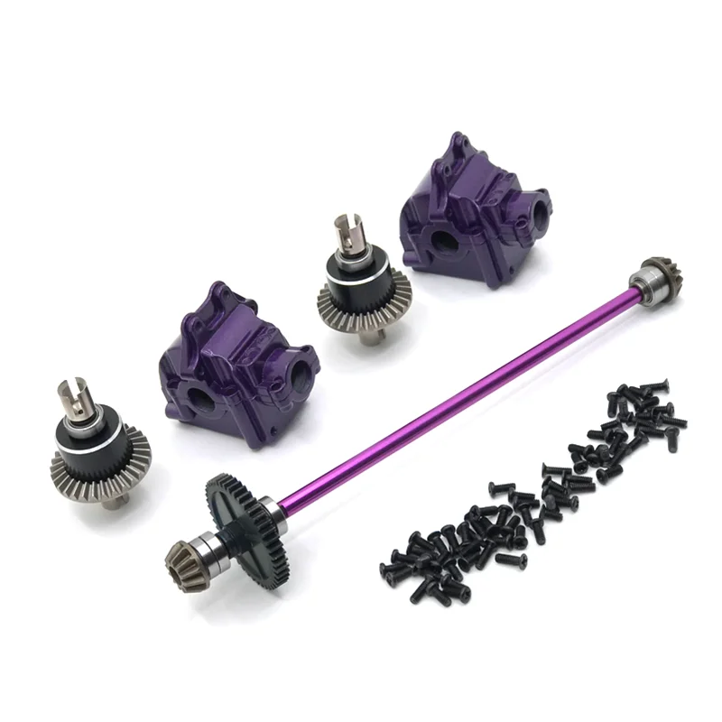

Upgrade Metal Center Drive Shaft Assembly Gearbox Differential Kit For WLtoys 1/14 144010 144002 144001 RC Car Parts