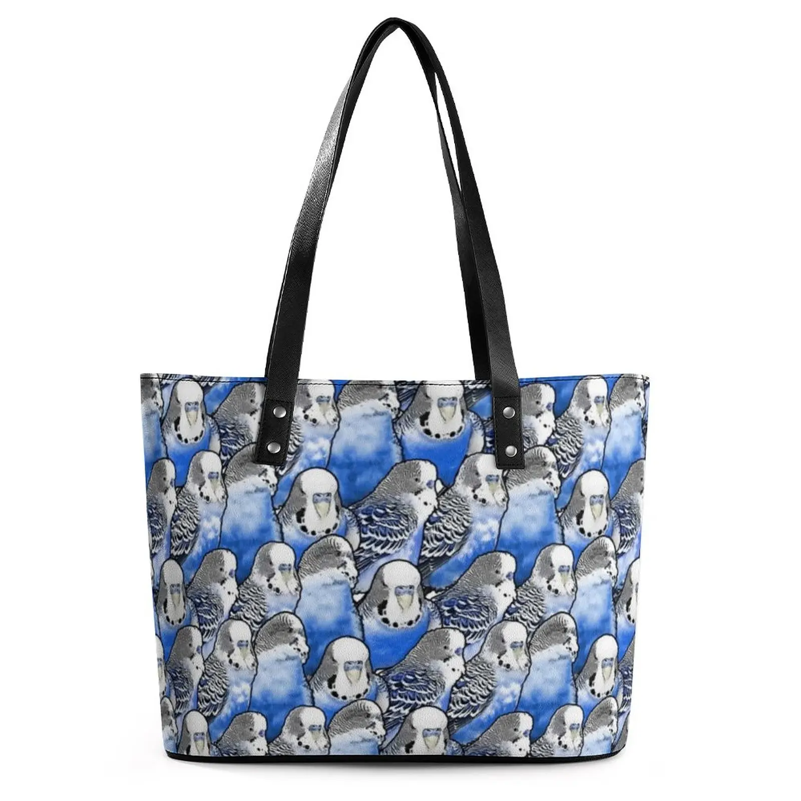 

Сумка-тоут С Рисунком Птиц, голубого цвета