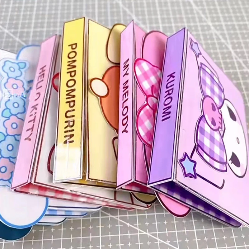 

6 шт. кавайная аниме Hello Kitty Cinnamoroll Sanrio канцелярские товары игрушки книга милый мультфильм декомпрессия Тихая книга Diy материал для детей