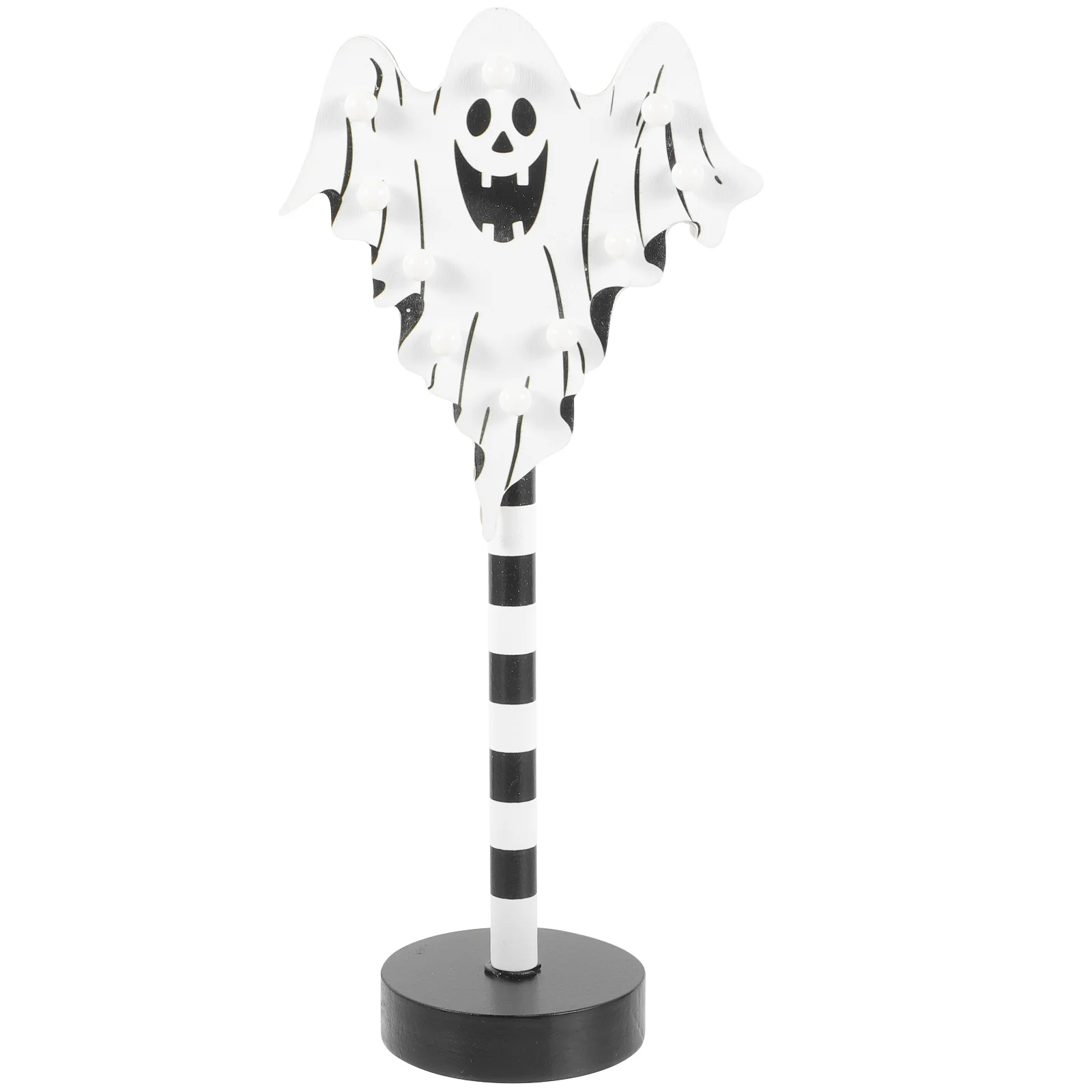 

Party Lamp Ornament Decor Desktop Halloween Table Light Statue Wooden Night LED