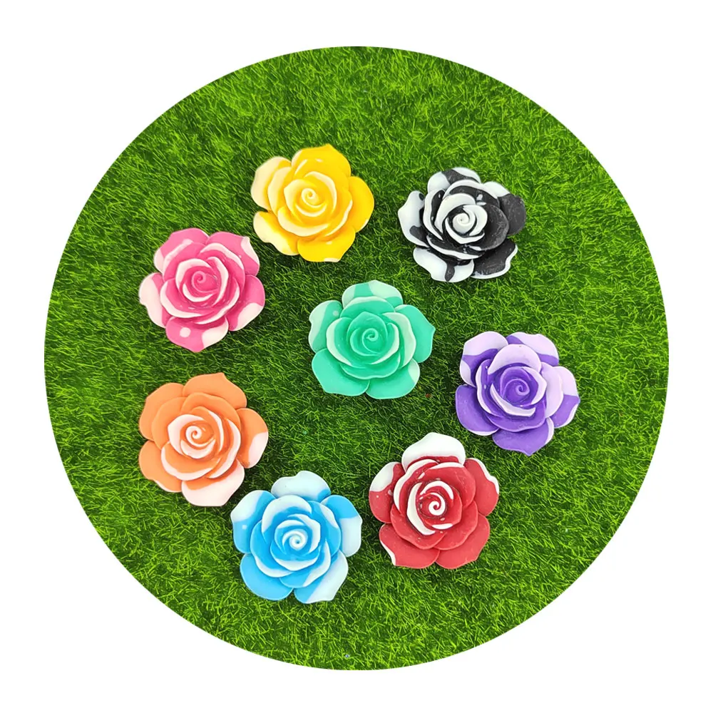 

Милая миниатюрная светящаяся фигурка розы из смолы, поделки с плоским основанием, кабошон, украшение для изготовления ювелирных изделий, одежда для волос для декора ногтей