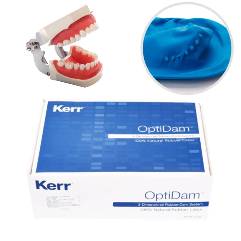 3D Kerr OptiDam Dental Rubber Dam Sheet Frame Natural Latex Anterior/Posterior Endodontic Instruments