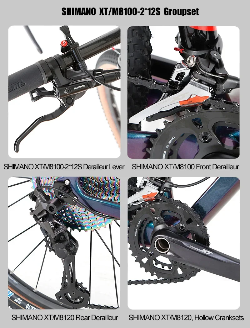 Горный велосипед TWITETR WARRIORpro XT M8100-24S Full 27 5/29 дюймов горный XC Class T900 из углеродного