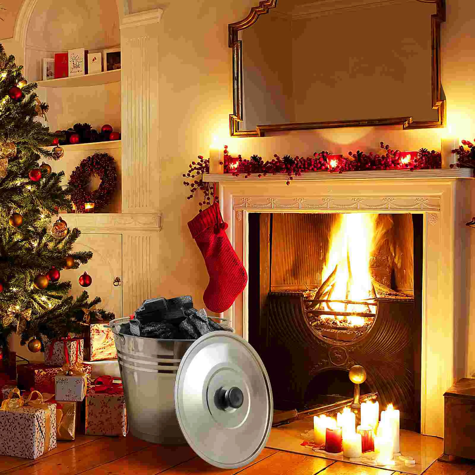 Ведра-тоут угольные банки держатель для барбекю банка хранения масла серебро 201