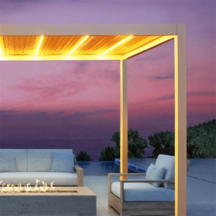 Уличная Роскошная Автоматическая беседка 3 х4 алюминиевая с жалюзи