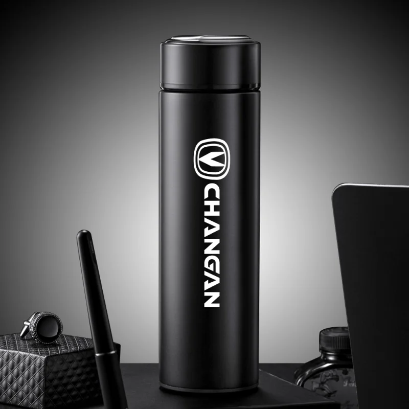 

Display Water Bottle Travel 500ml Sport Cup for Changan CS95 CS85 CS75 CS55 CS35 CS15 EADO Intelligent temperature display Mug