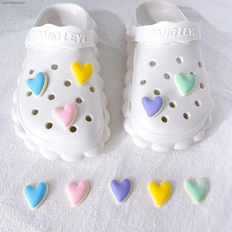 

NEW 1Pcs Shoe Charms Removable DIY Heart Shoe Flower Shoe Decoration Accessories Children'sFestival Gifts
