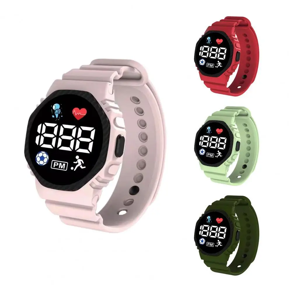 Digital Watch Stylish Unisex Luminous for Student Electronic Wrist Watch Electronic Watch
