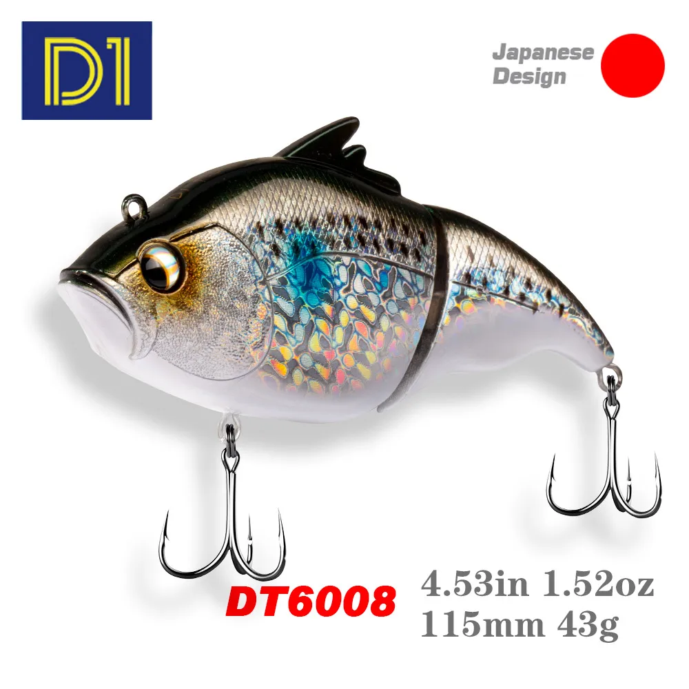 

D1 Swimbait Fishing Lure 115mm 43g Lipless Sinking Vibration Wobblers VIB Artificial Hard Bait for Bass Pike Fishing goods