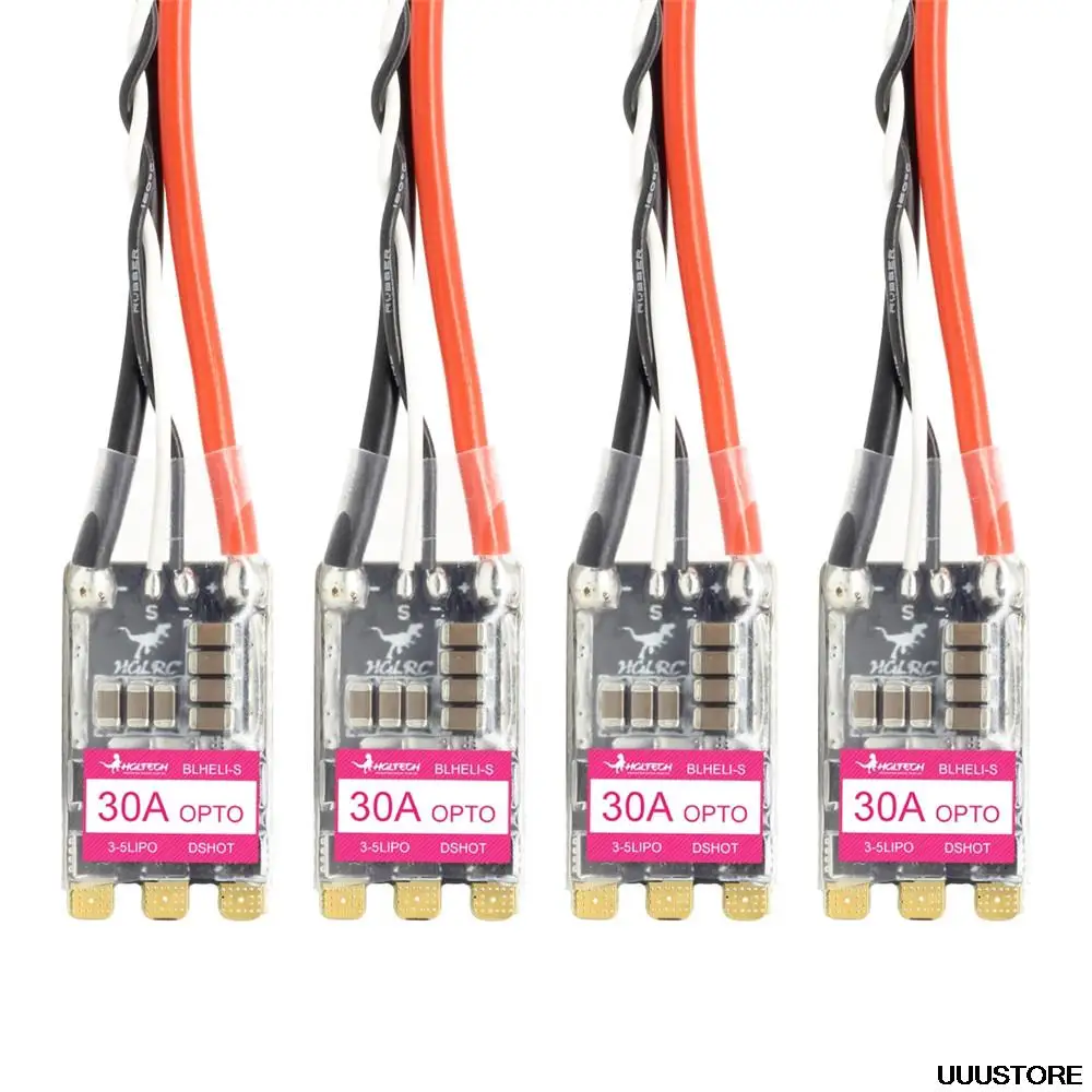 4 шт. HGLRC 30A 30AMP 3-5S BLHELIS 16,5 BB2 DSHOT600 бесщеточный ESC для RC FPV гоночного Фристайл-дрона, запасные части для самостоятельной сборки
